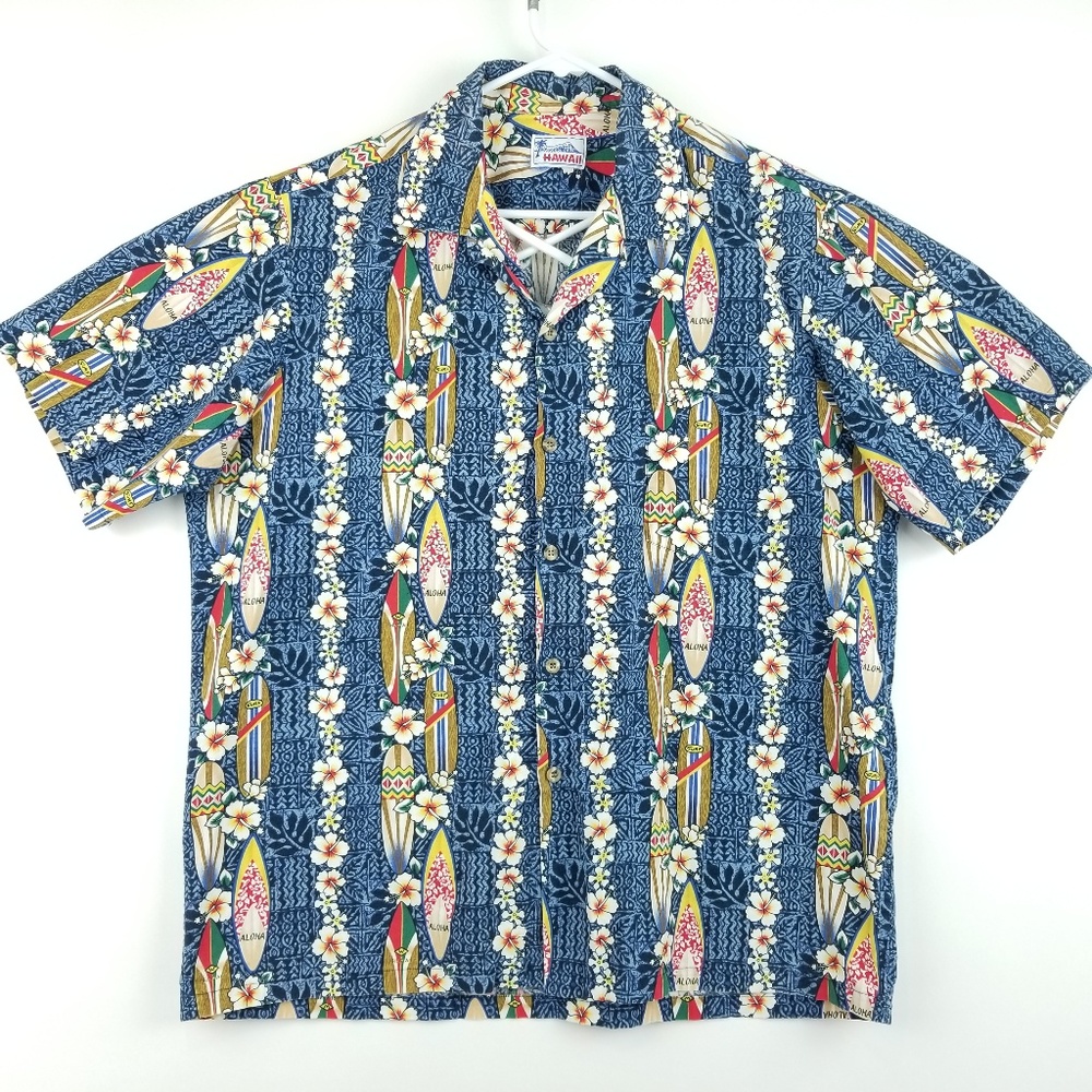 Mens Hawaii Brand Hawaiian Shirt Surfboard JA13